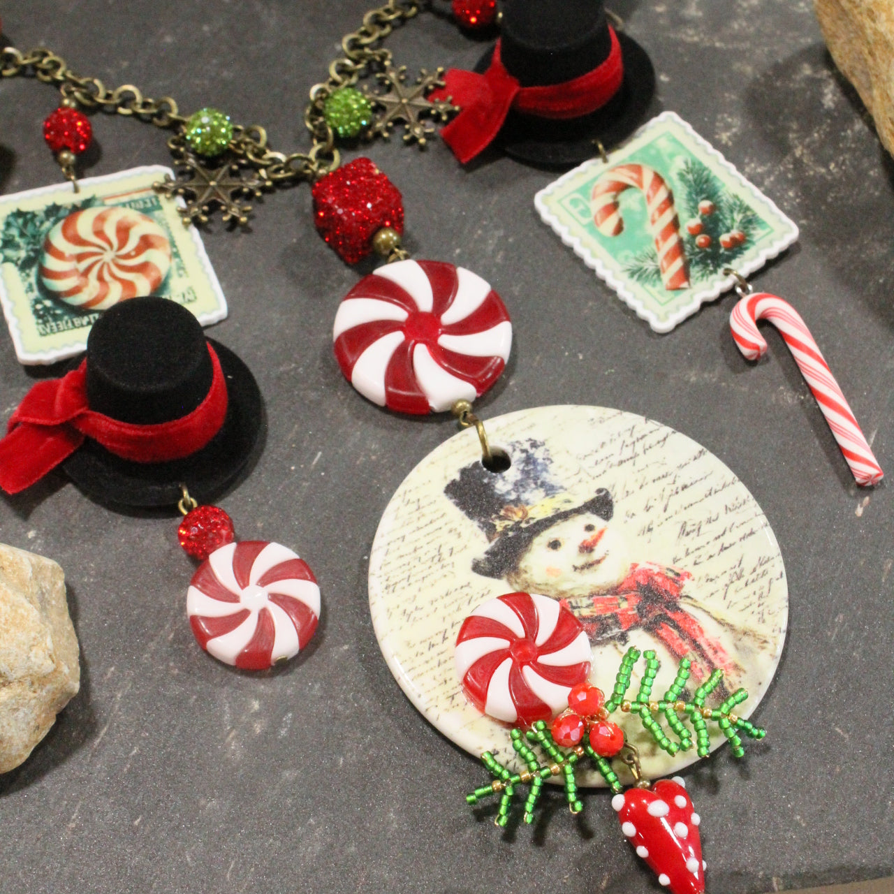 Hats Off Snowman Time Charm'd Necklace