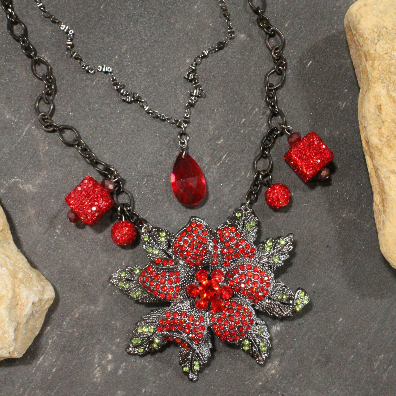 Poinsettia Traditions Layered Necklace