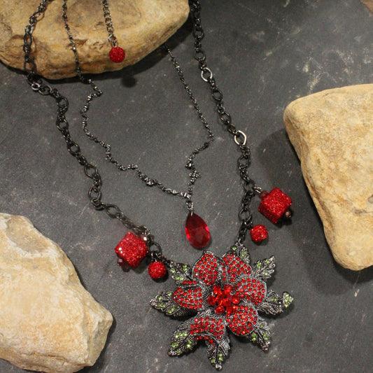 Poinsettia Traditions Layered Necklace