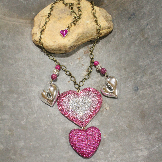 It's Just A Barbie Thing Heart Charm'd Necklace