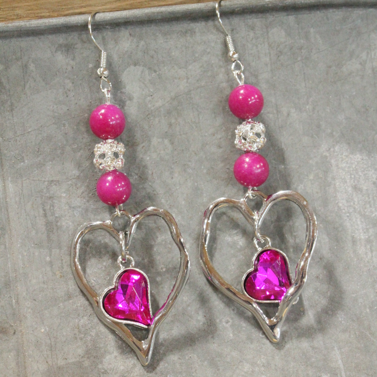 It's Just A Barbie Thing Heart Dangle Earrings