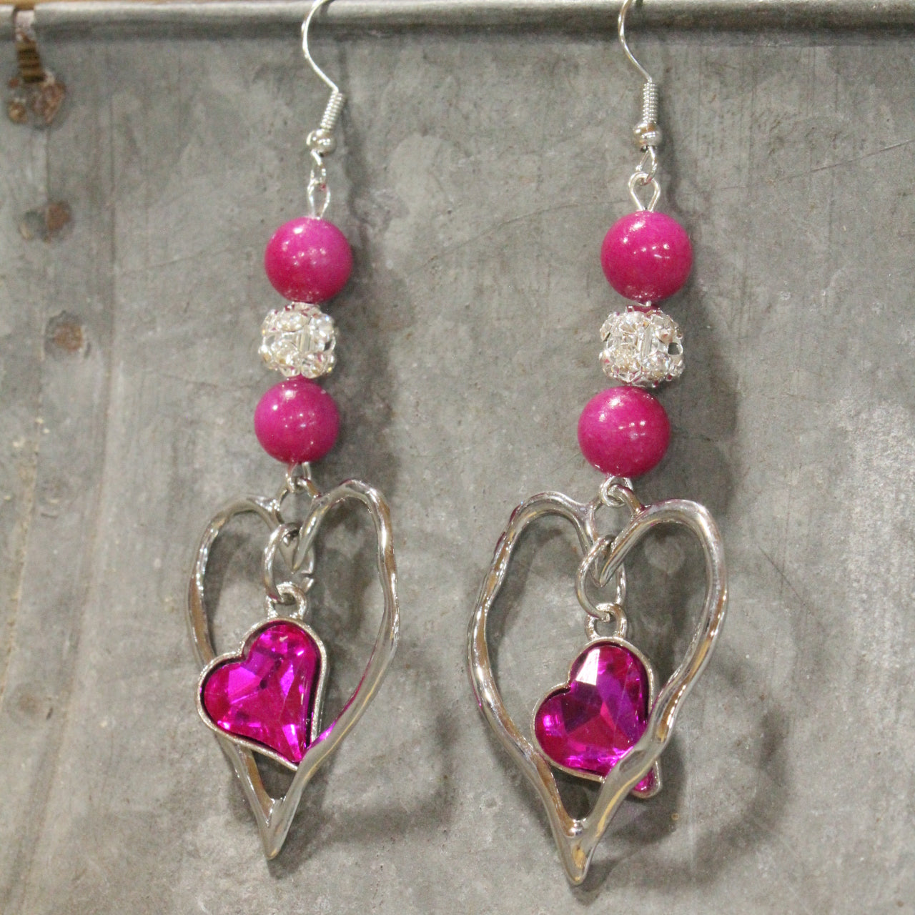 It's Just A Barbie Thing Heart Dangle Earrings