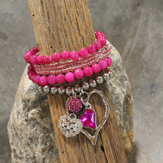 It's Just A Barbie Thing Heart Charm'd Bracelet Set