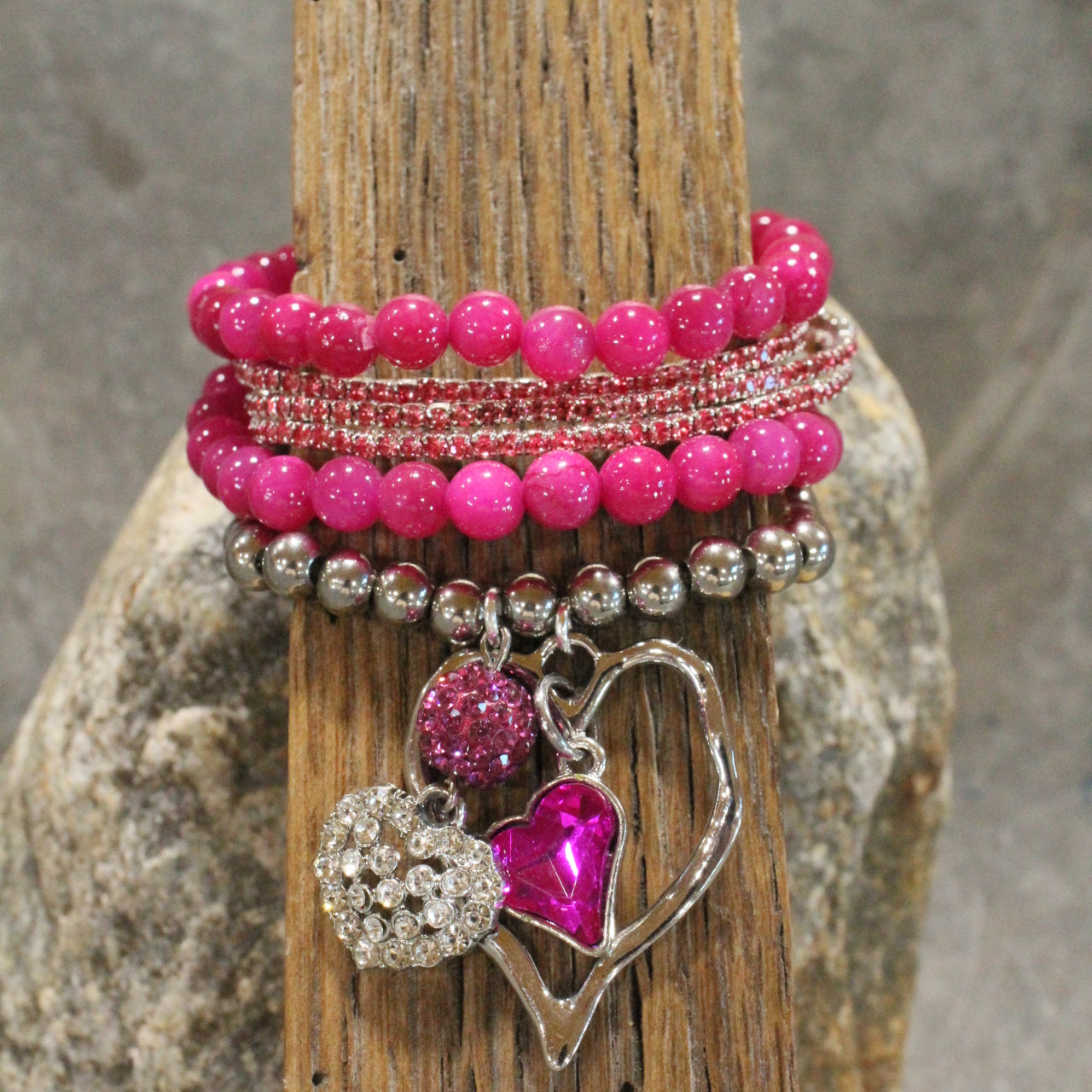 It's Just A Barbie Thing Heart Charm'd Bracelet Set