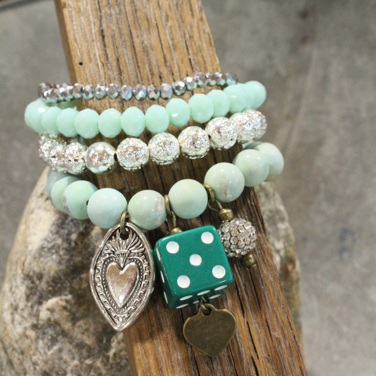 I Hit The Jack Pot With This Green Love Bracelet Set