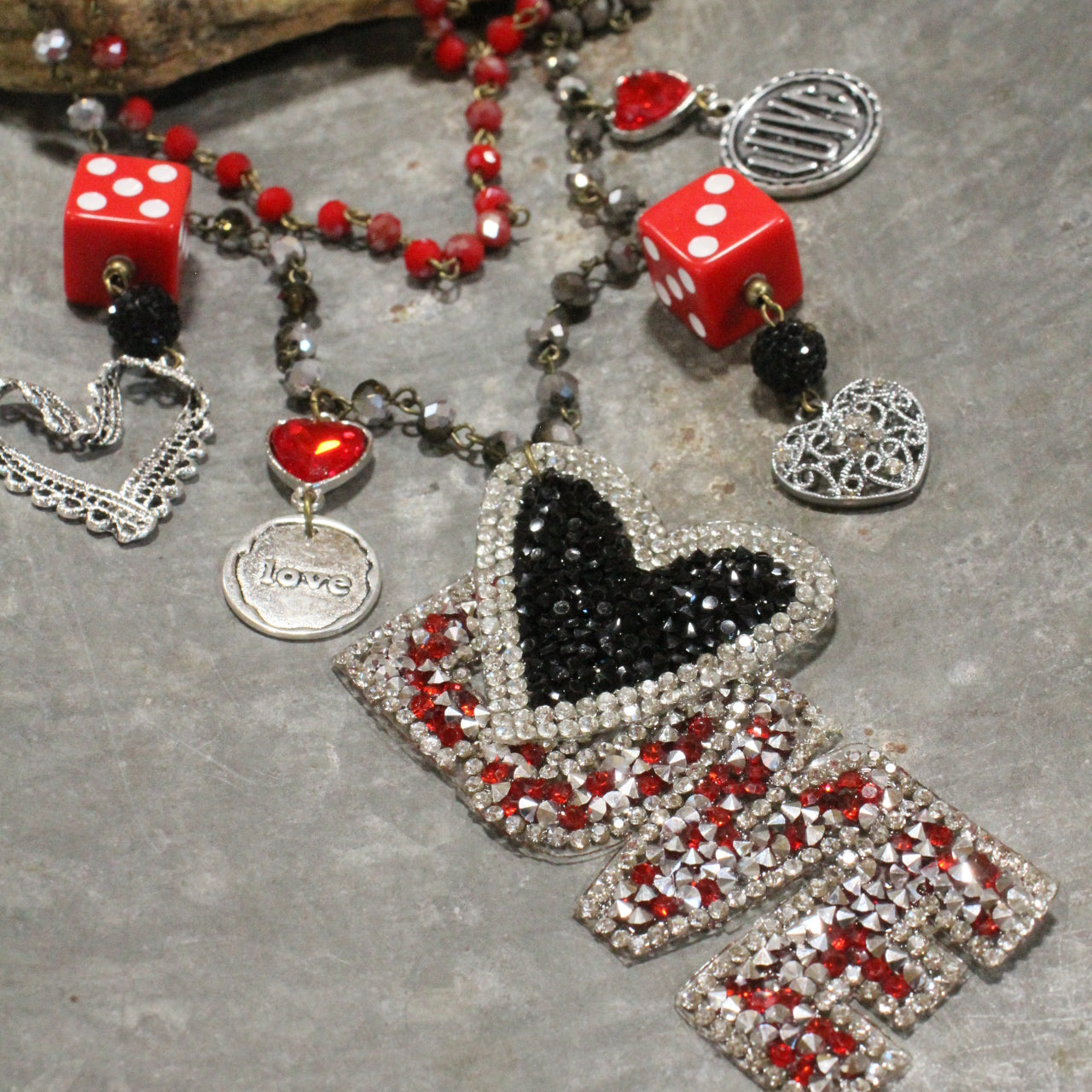 I Hit The Jack Pot With This Red Love Charm'd Necklace