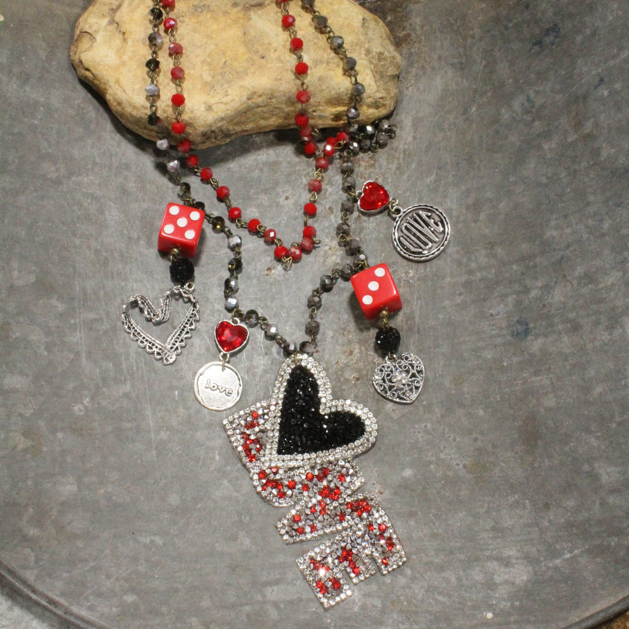 I Hit The Jack Pot With This Red Love Charm'd Necklace
