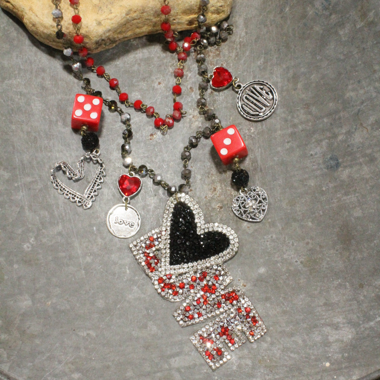 I Hit The Jack Pot With This Red Love Charm'd Necklace