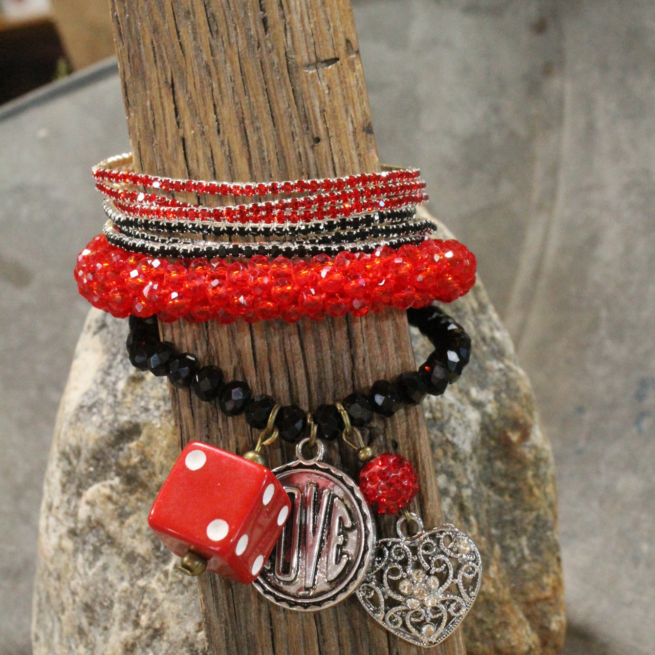 I Hit The Jack Pot With This Red Love Bracelet Set