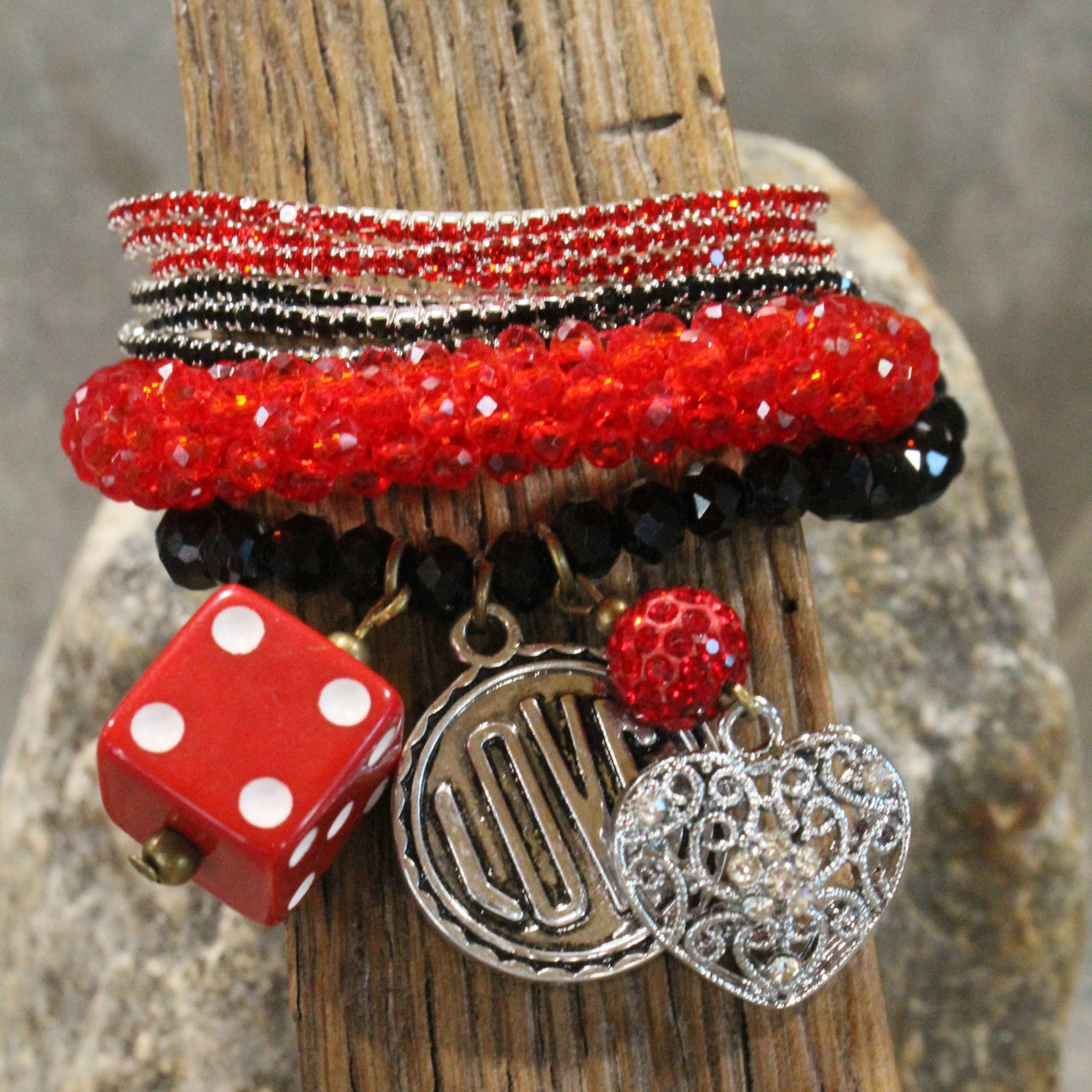 I Hit The Jack Pot With This Red Love Bracelet Set