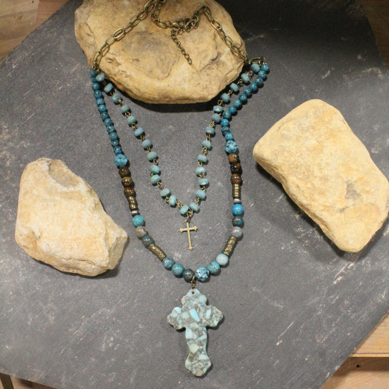 Cast Your Cares On Me Jade Layered Necklace