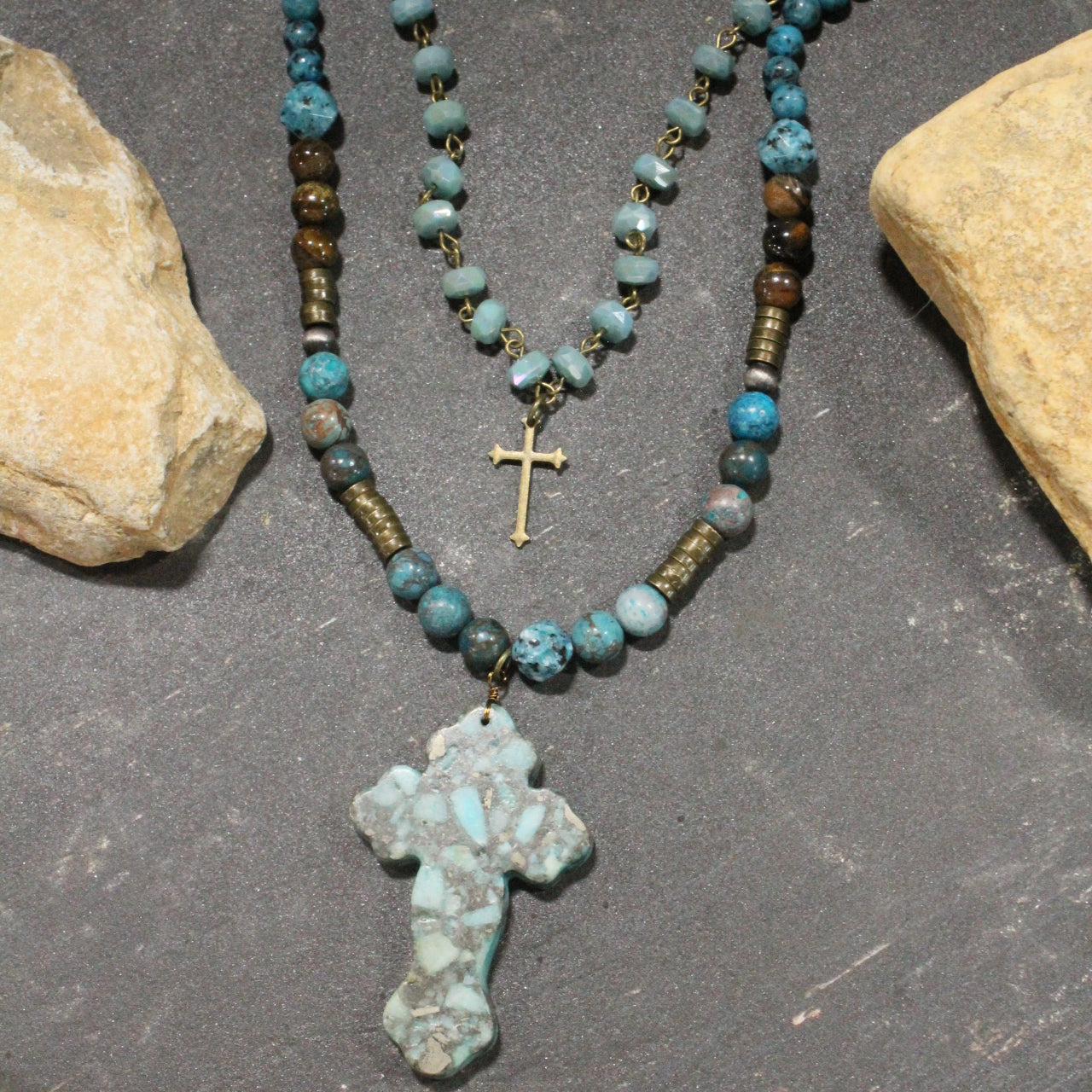 Cast Your Cares On Me Jade Layered Necklace
