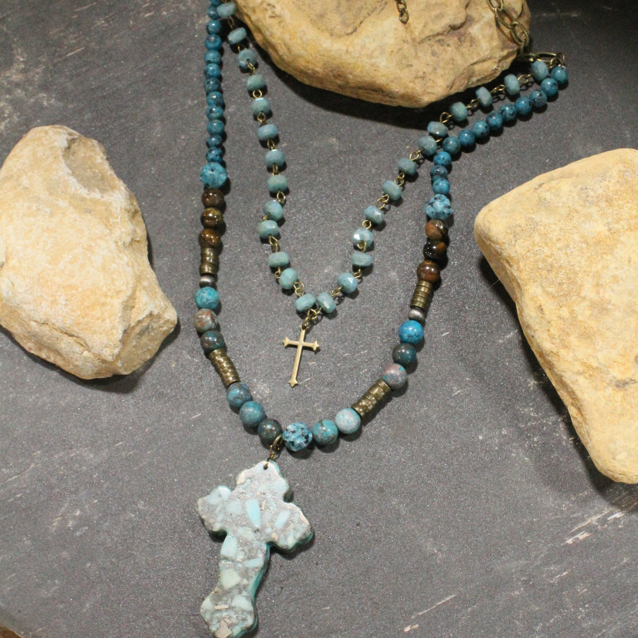 Cast Your Cares On Me Jade Layered Necklace
