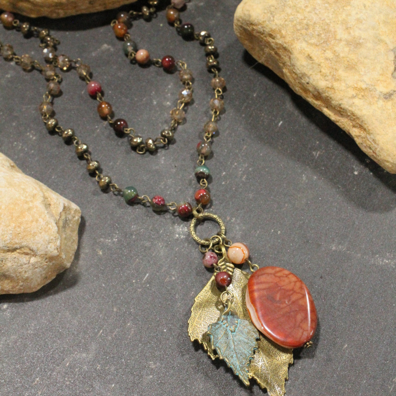 All Things Fall Leaf Necklace