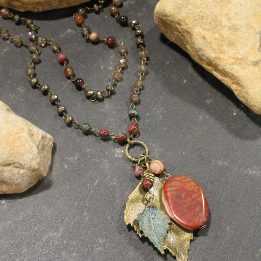 All Things Fall Leaf Necklace
