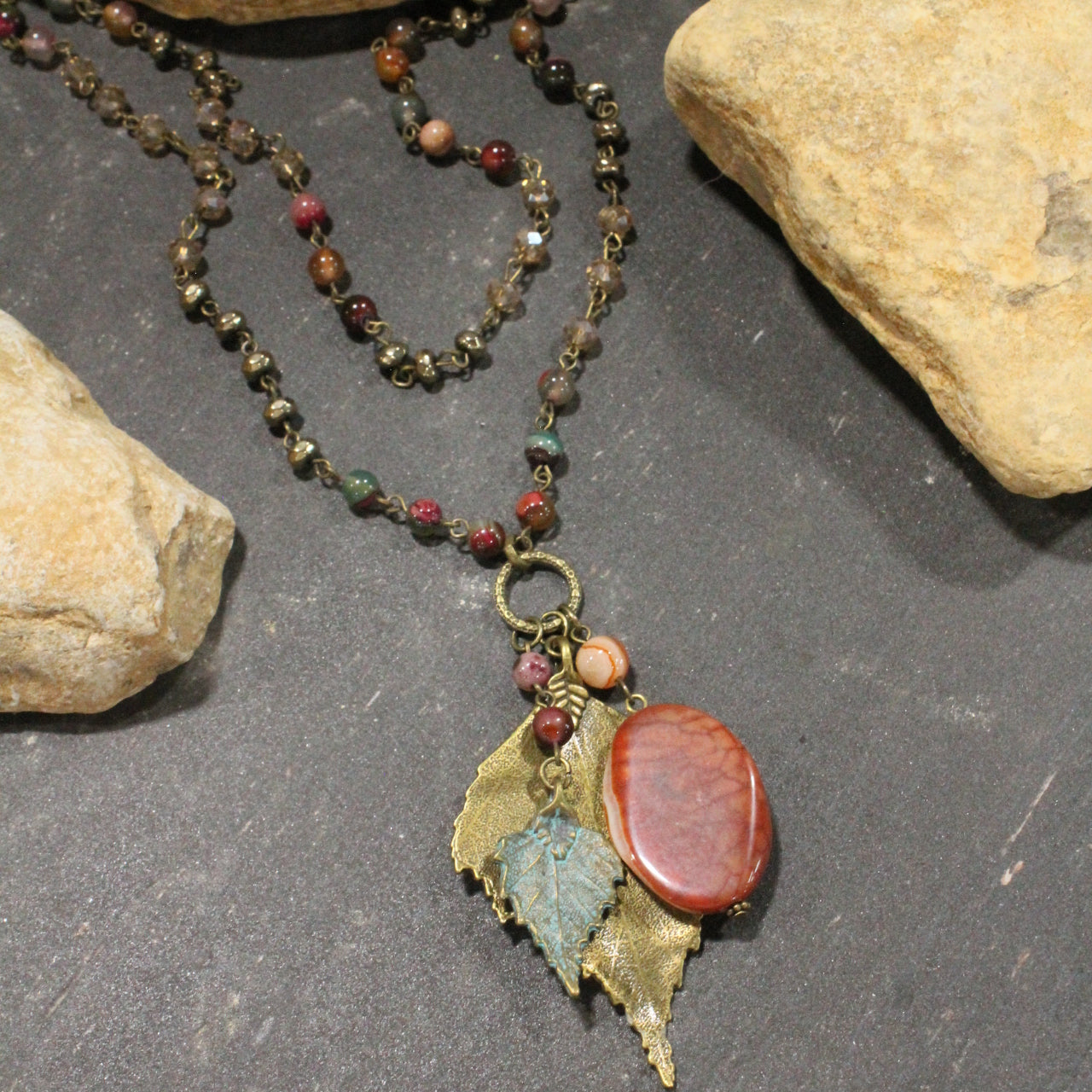 All Things Fall Leaf Necklace