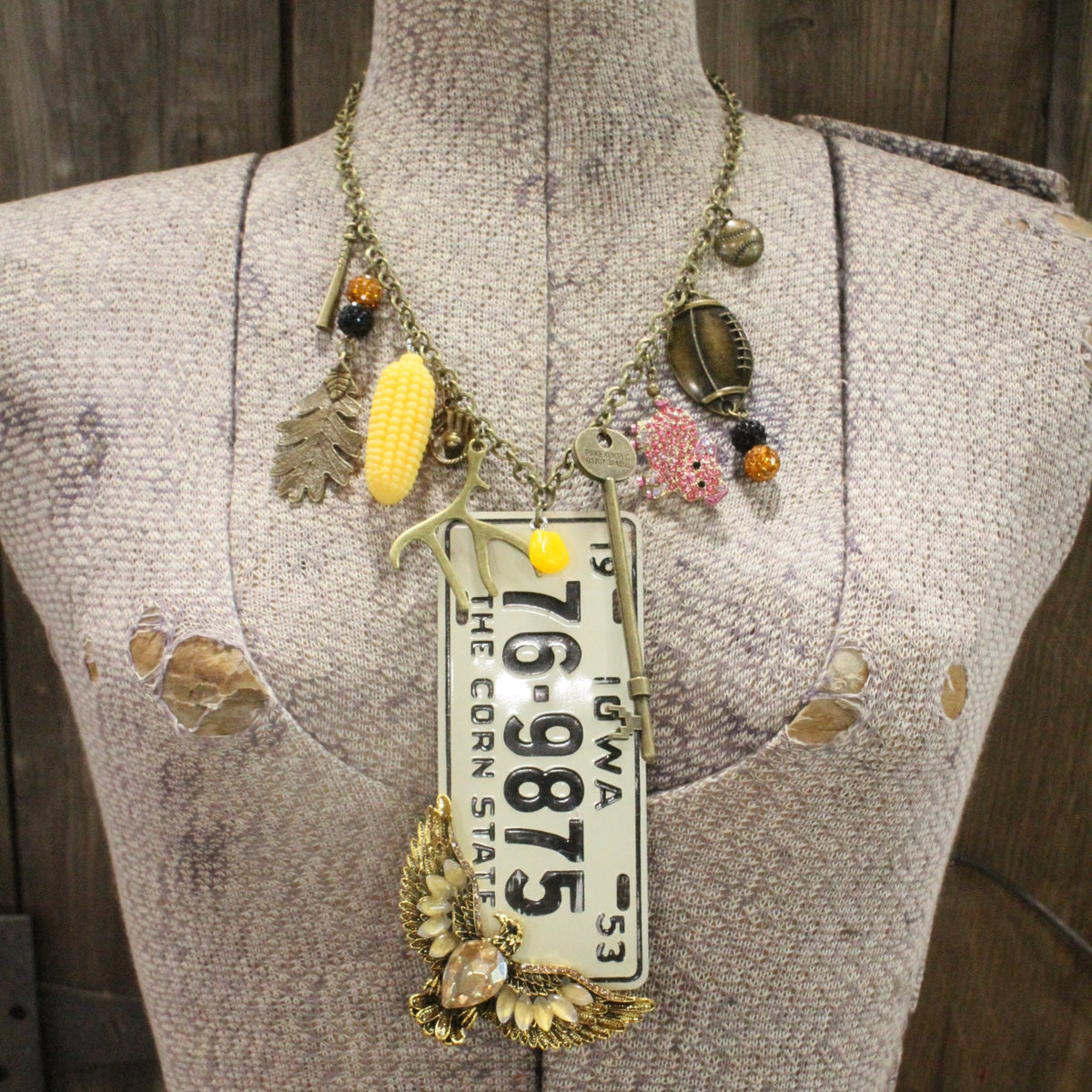 Travel Time In Iowa Layered Necklace