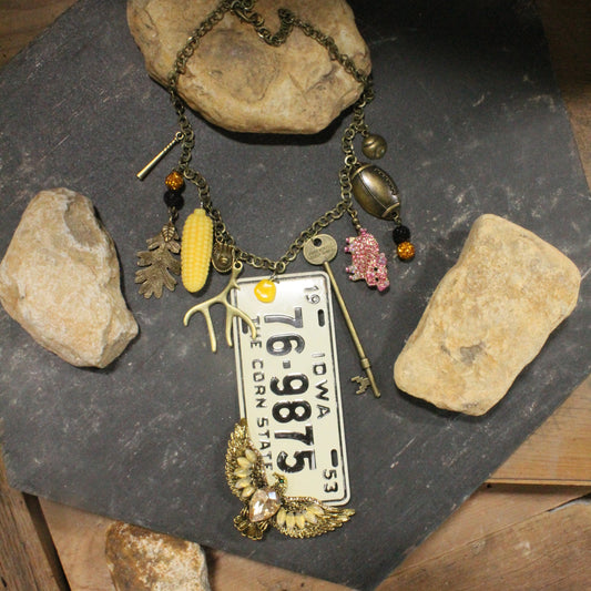 Travel Time In Iowa Layered Necklace