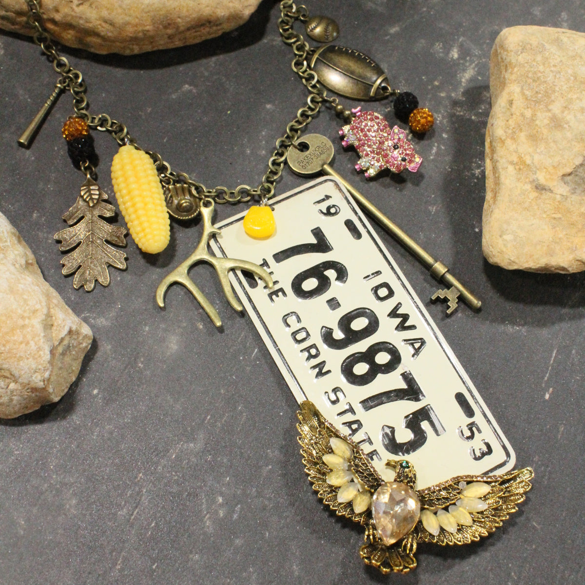 Travel Time In Iowa Layered Necklace