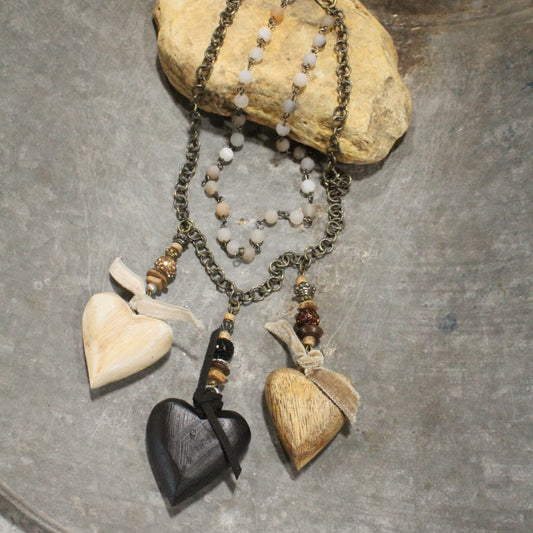Three Times The Love Charm'd Necklace