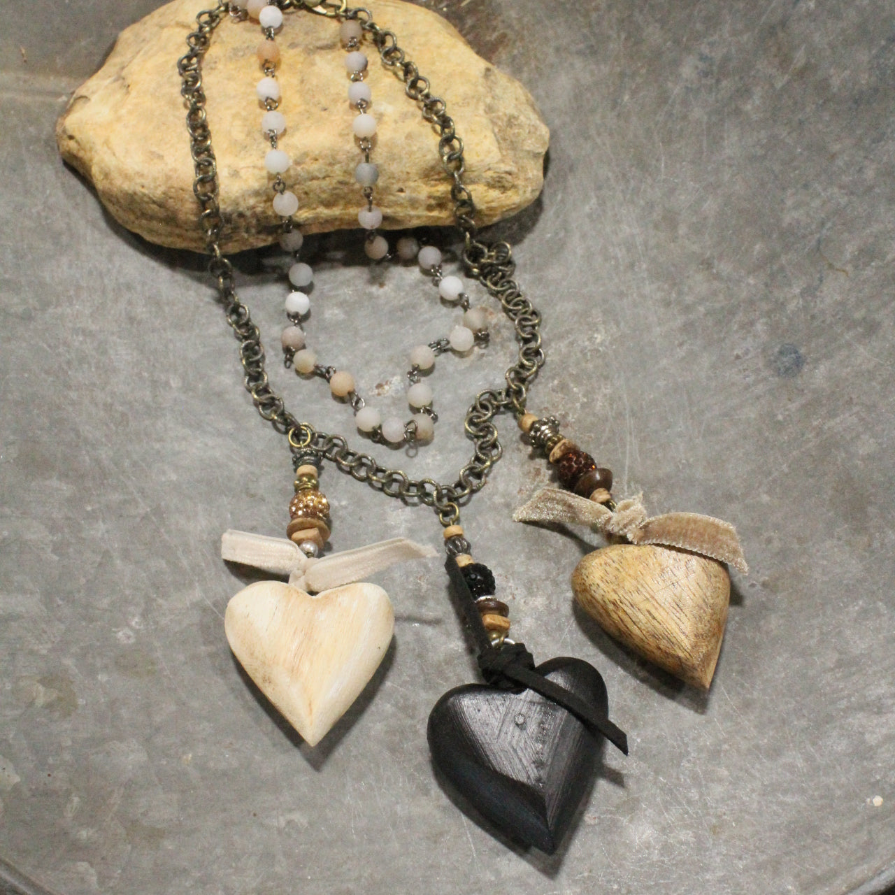 Three Times The Love Charm'd Necklace
