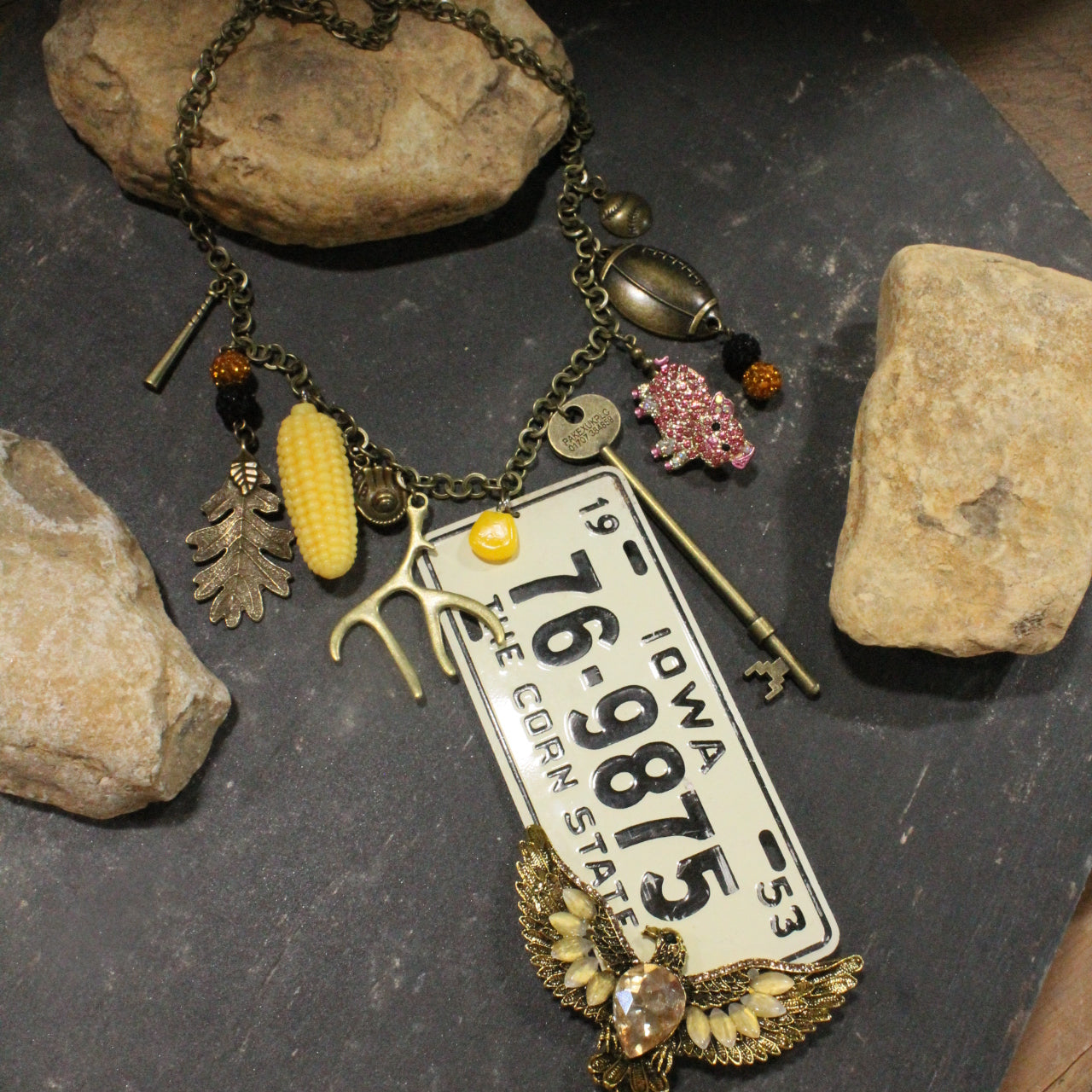 Travel Time In Iowa Layered Necklace