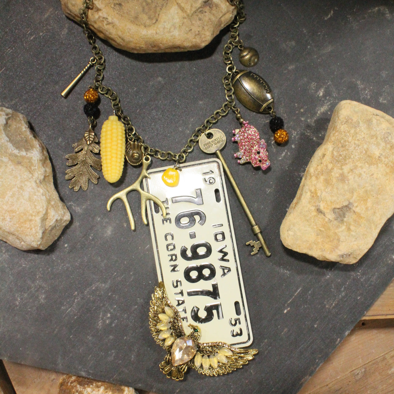 Travel Time In Iowa Layered Necklace