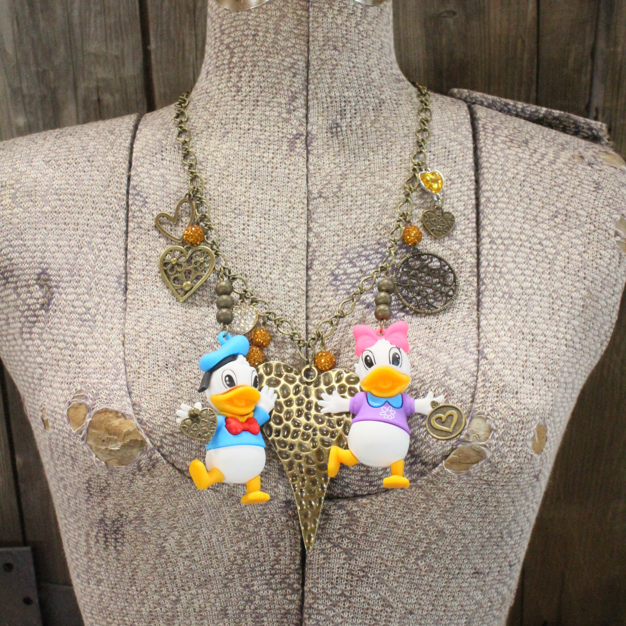 Forever In Love Donald & Daisy Charm'd Necklace