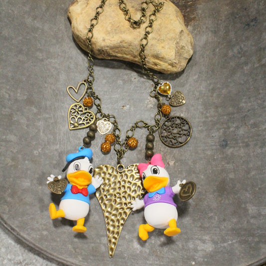 Forever In Love Donald & Daisy Charm'd Necklace