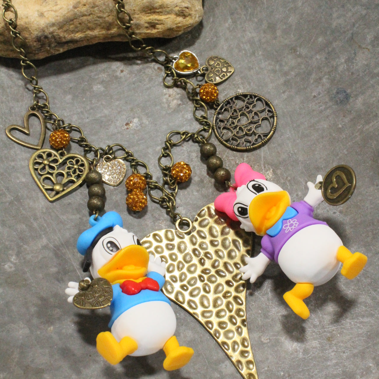 Forever In Love Donald & Daisy Charm'd Necklace