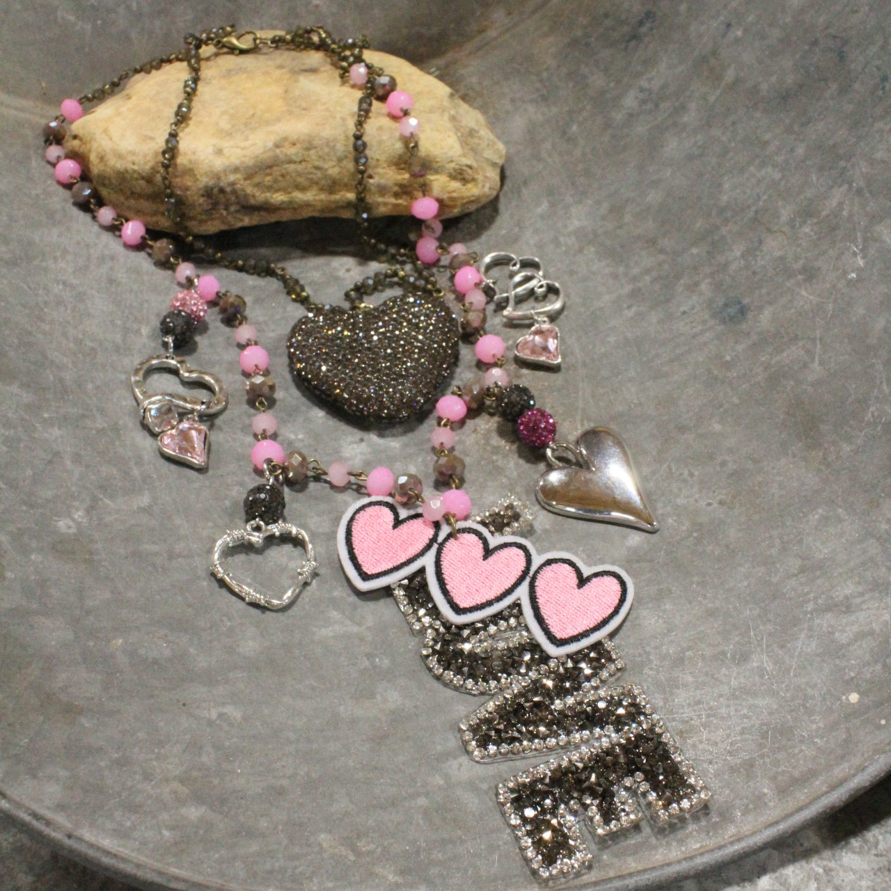 Pink In Paradise Love Charm'd Necklace