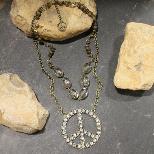Touch Of Class Peace Layered Necklace