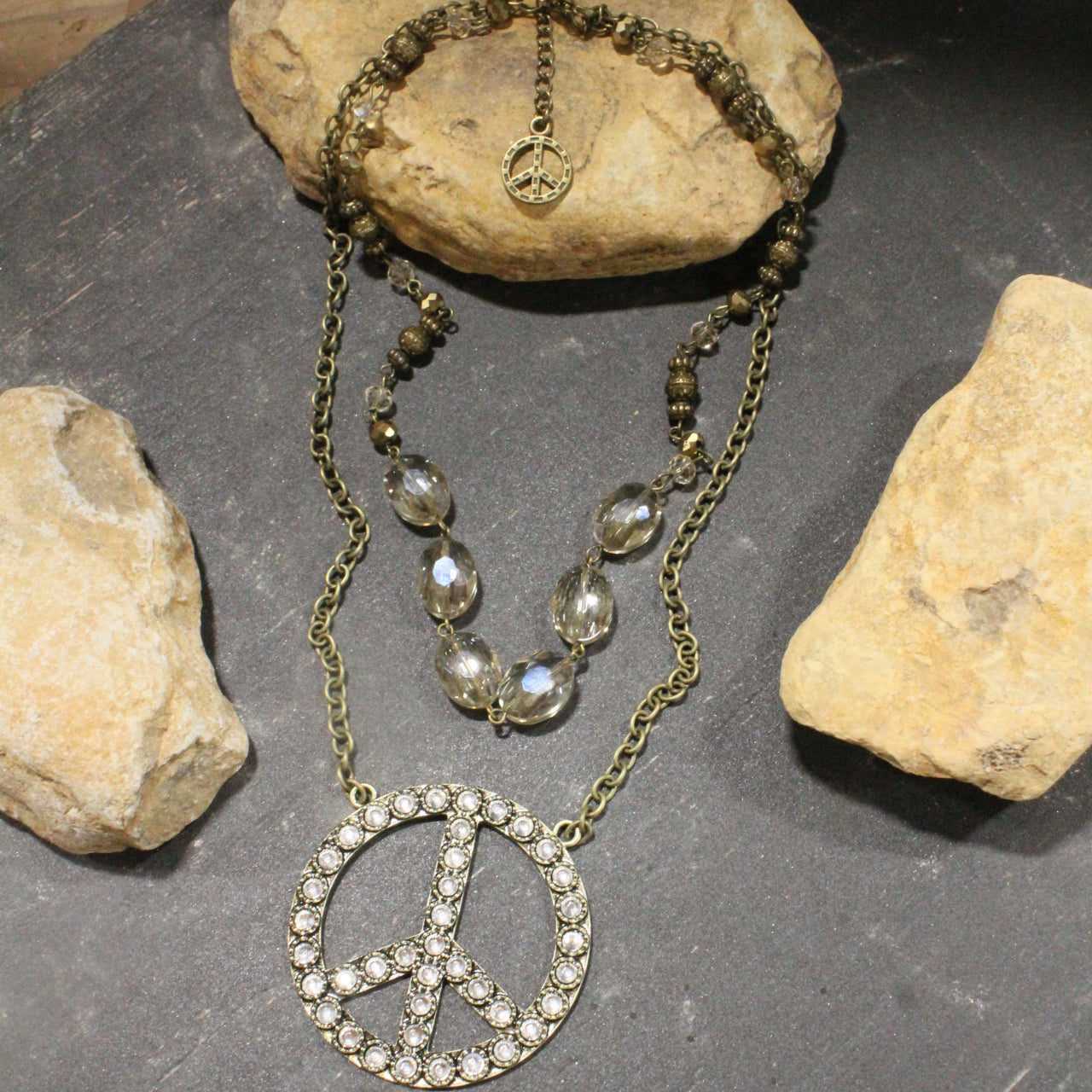 Touch Of Class Peace Layered Necklace