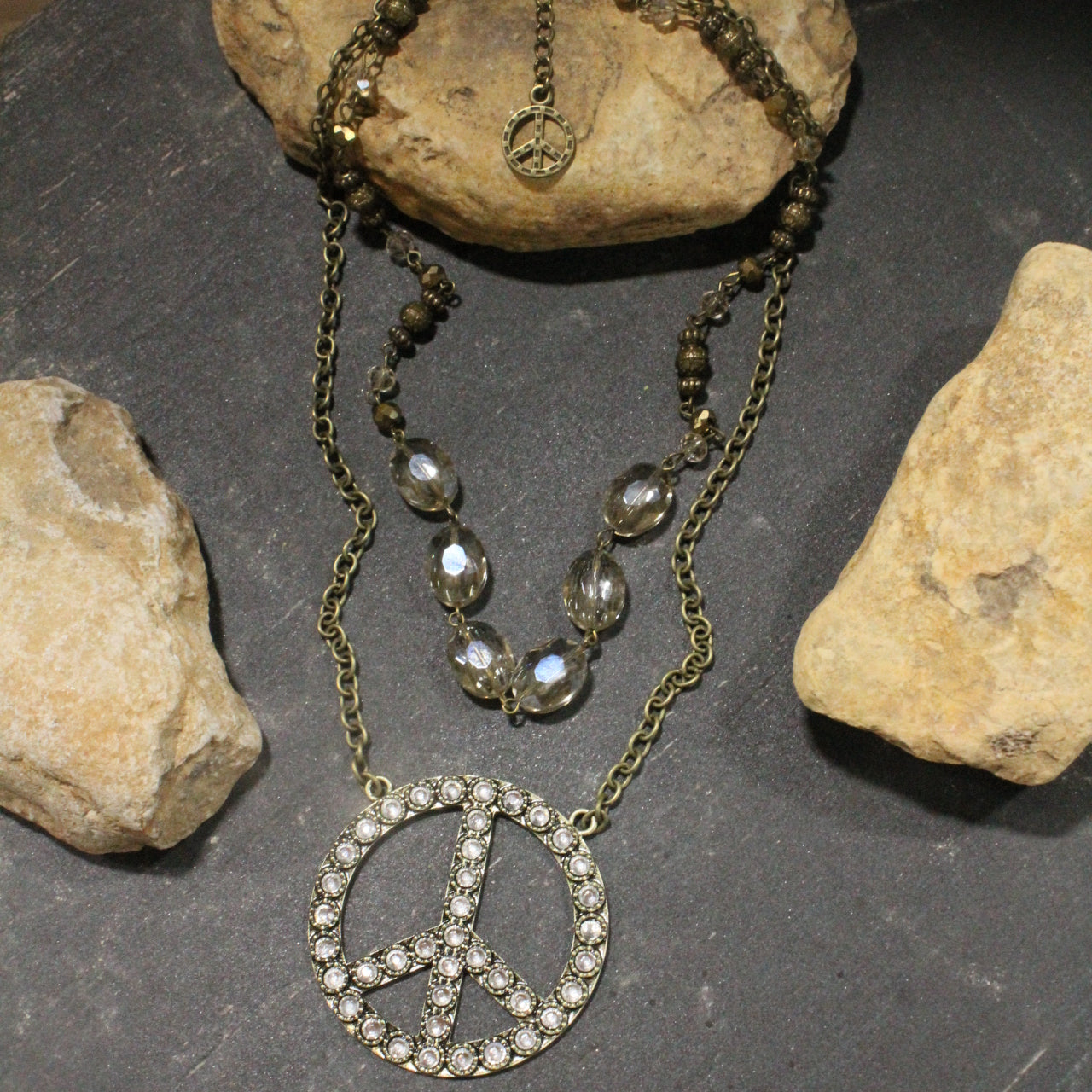 Touch Of Class Peace Layered Necklace