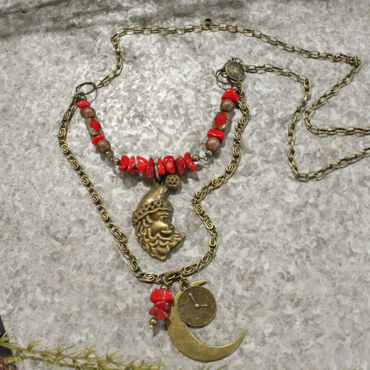 Time Is Counting Down Til' Santa's Moonlit Ride Necklace