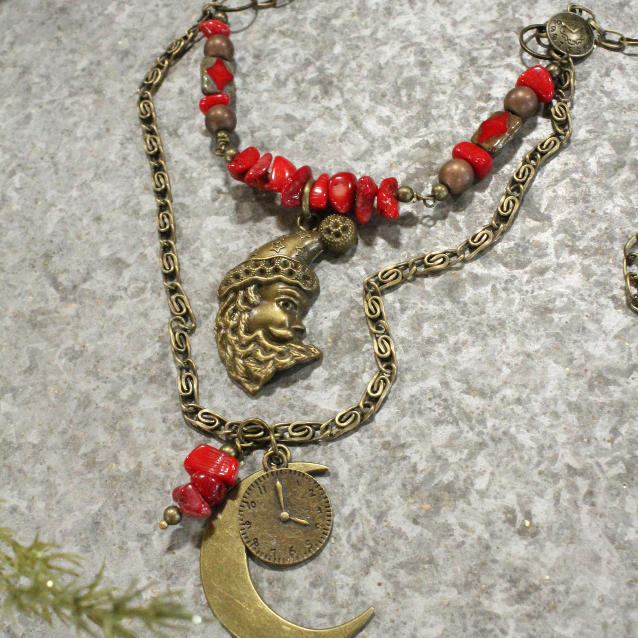 Time Is Counting Down Til' Santa's Moonlit Ride Necklace