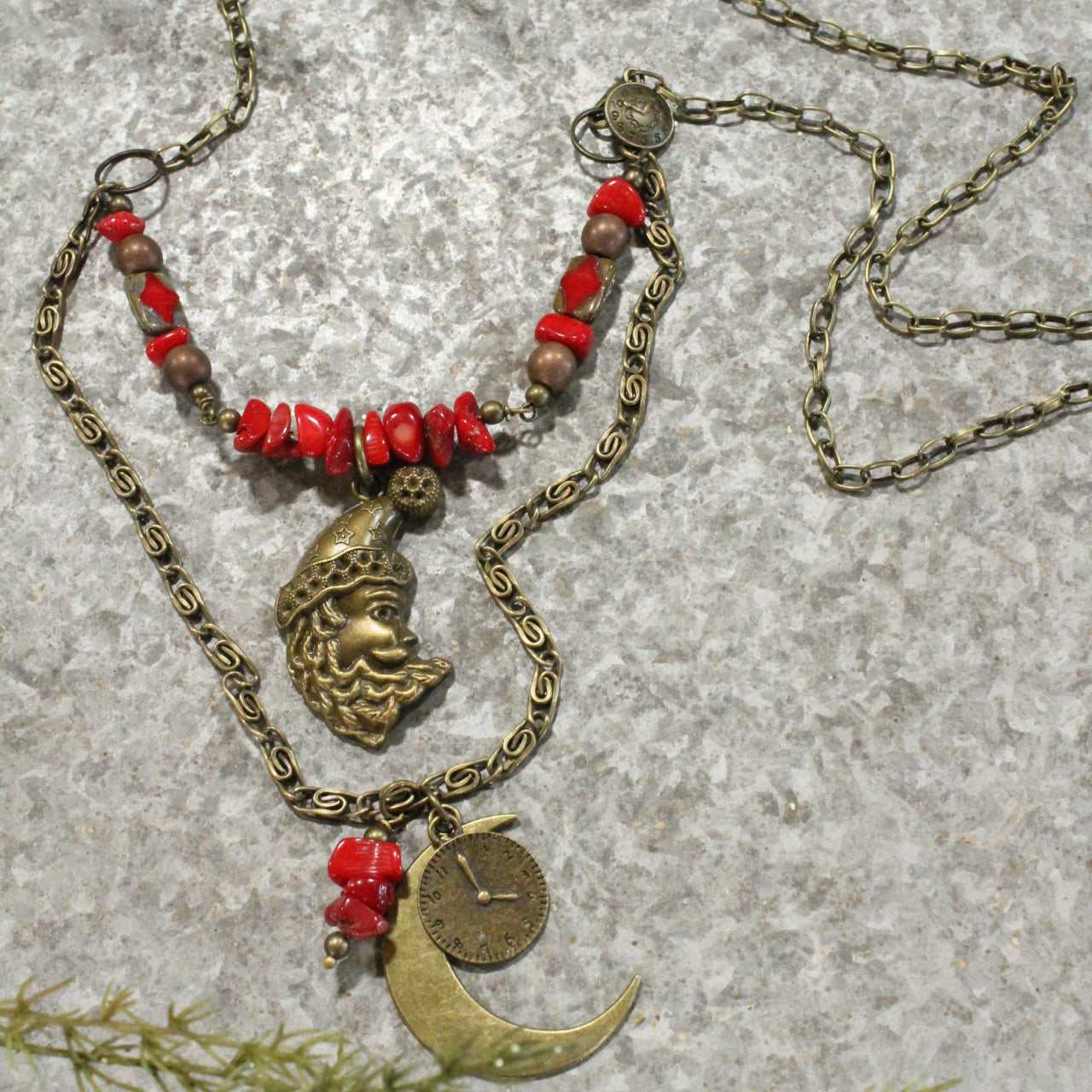 Time Is Counting Down Til' Santa's Moonlit Ride Necklace