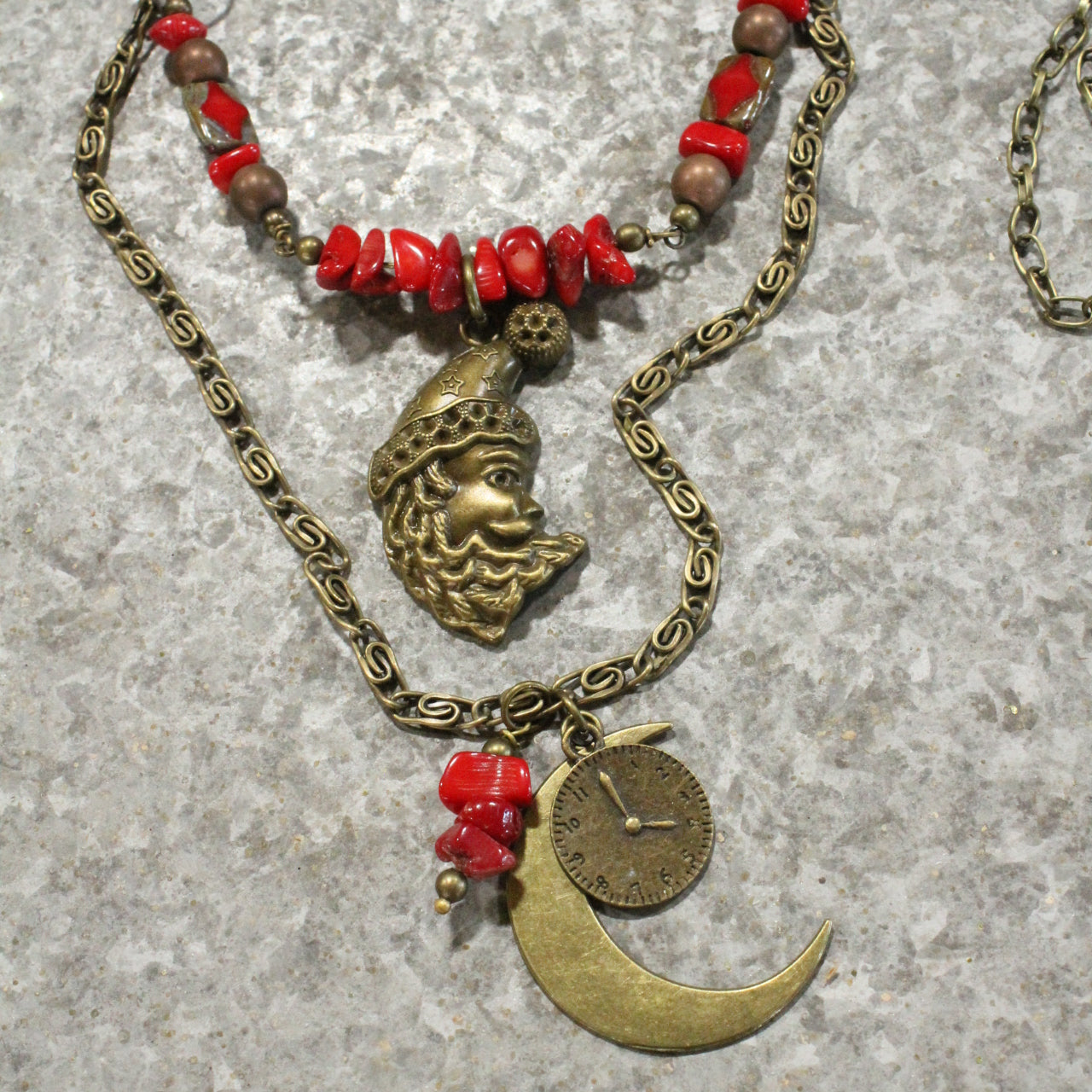 Time Is Counting Down Til' Santa's Moonlit Ride Necklace