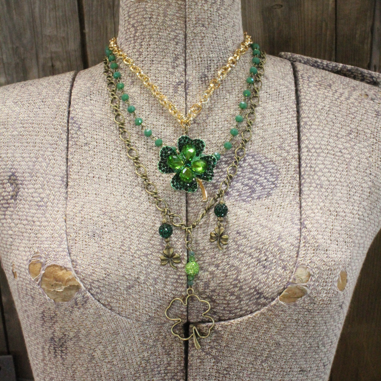 Four Leaf Clover Layered Necklace