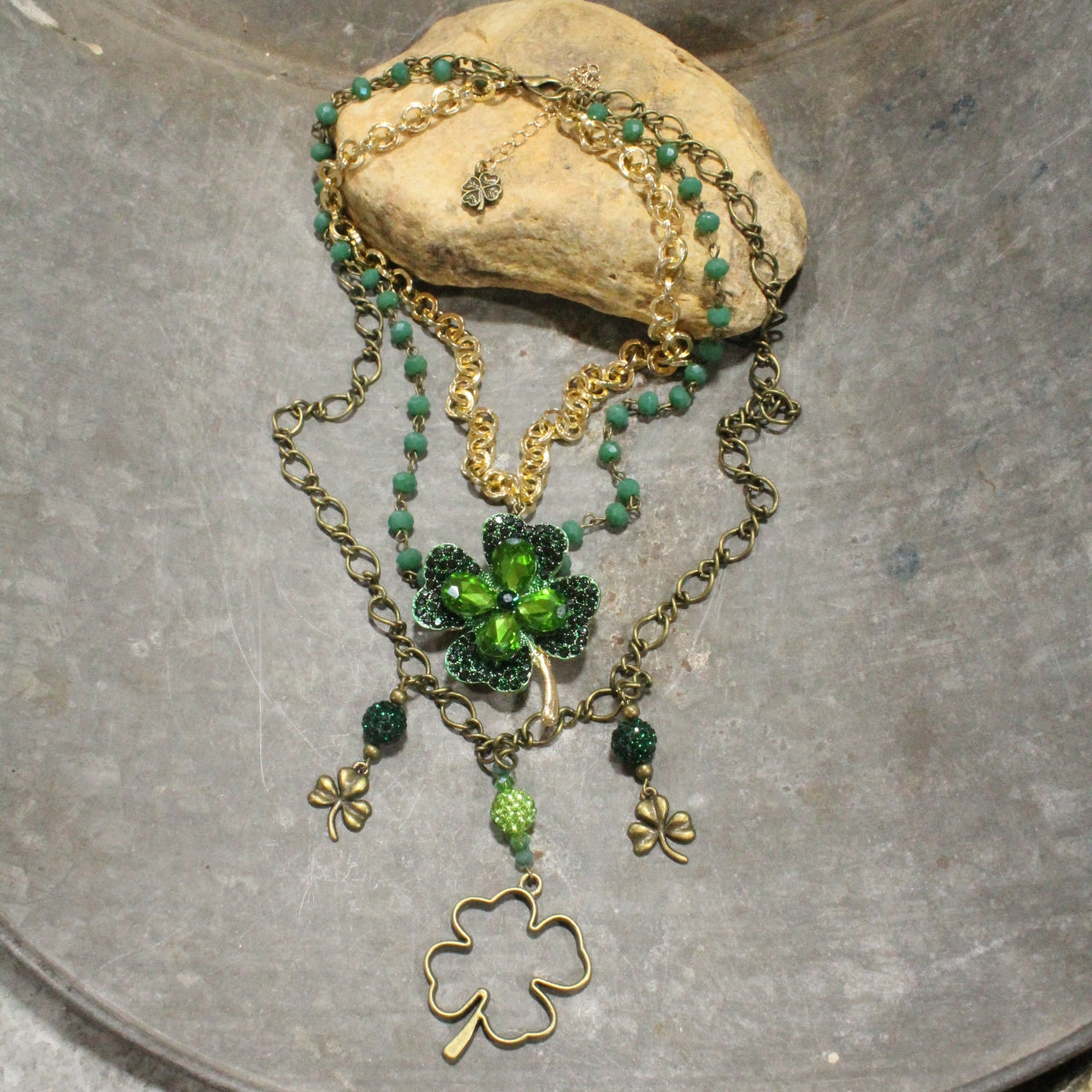 Four Leaf Clover Layered Necklace