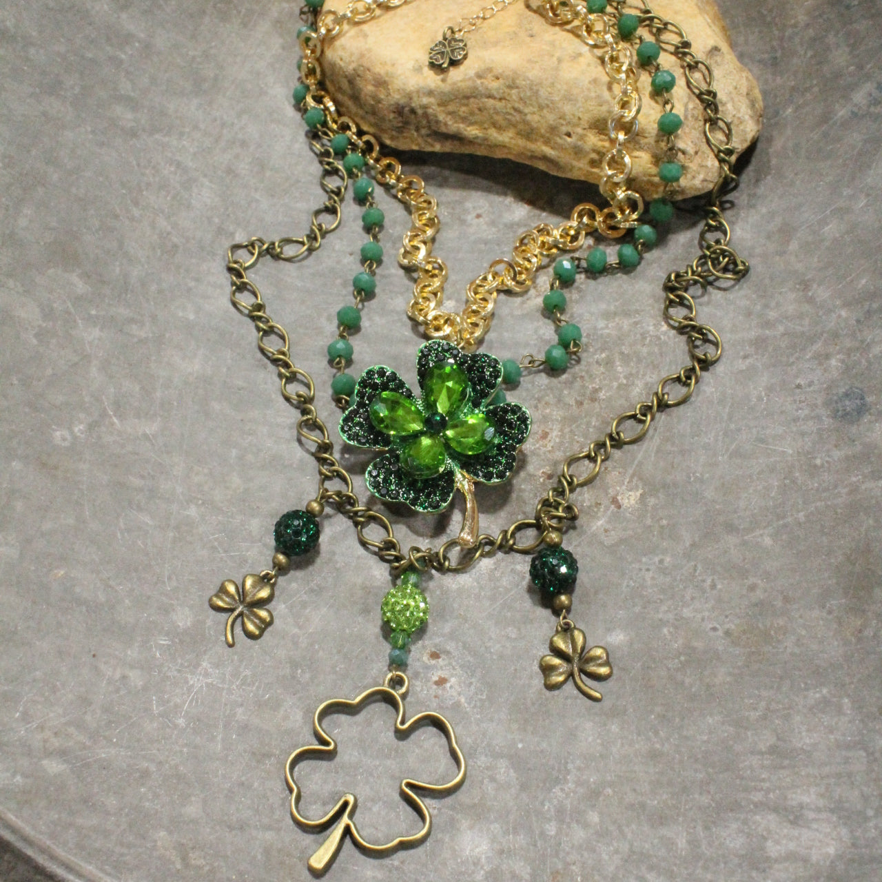 Four Leaf Clover Layered Necklace