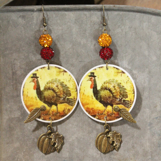 Turkey Trot Dangle Earrings