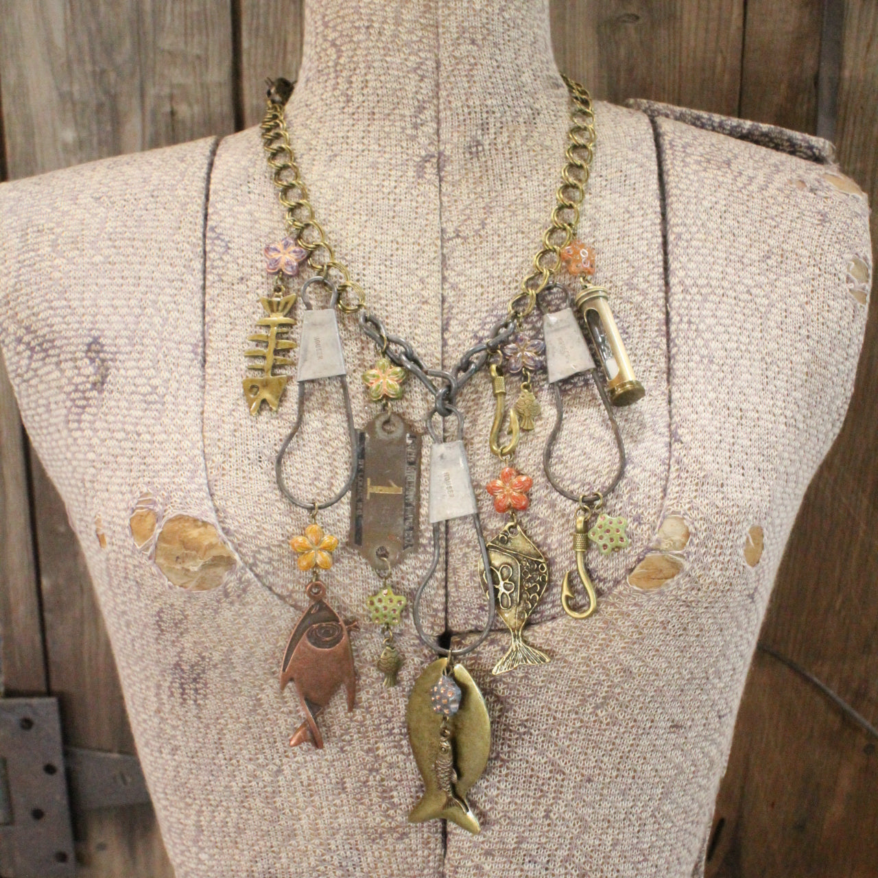 String Of Fish Charm'd Necklace