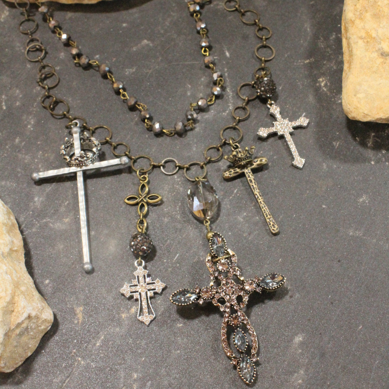Cross My Heart Charm'd Necklace