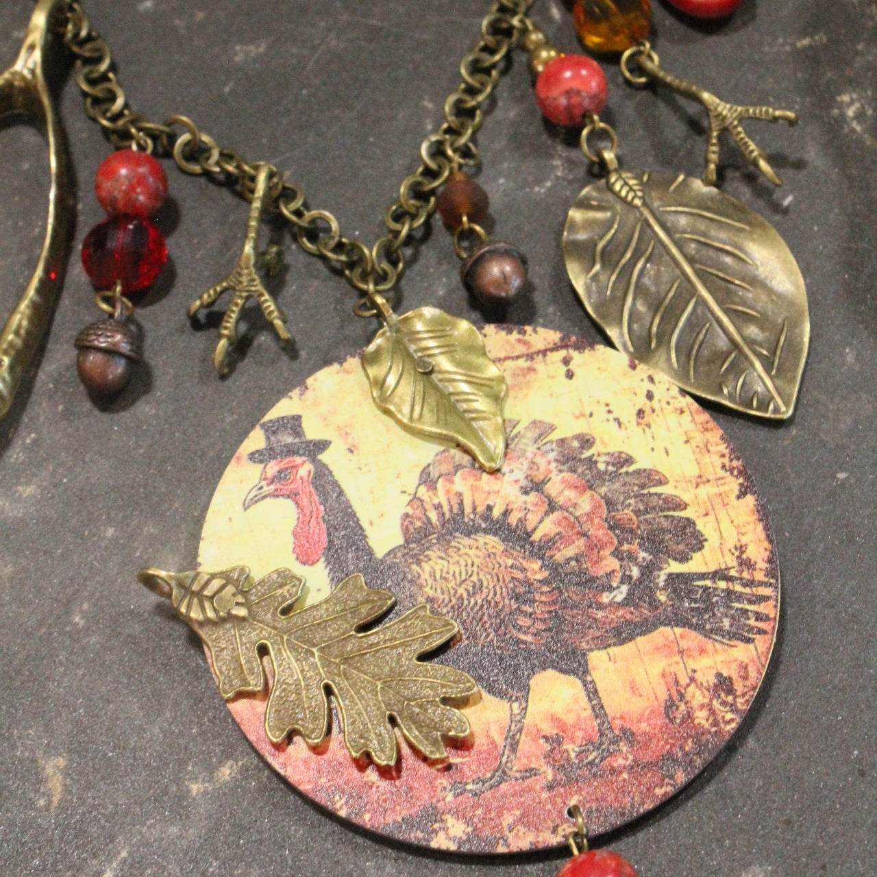 Wishing On A Wishbone Turnkey Necklace