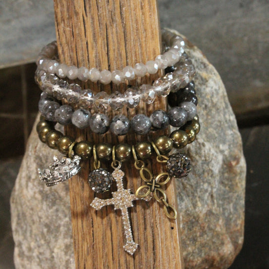 Cross My Heart Charm'd Bracelet Set