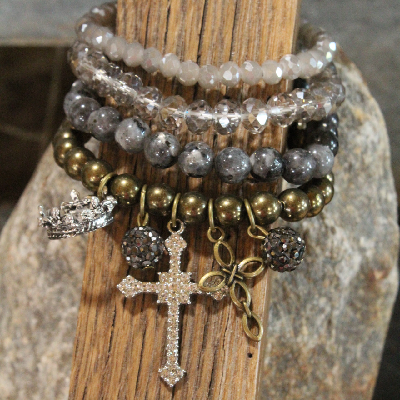 Cross My Heart Charm'd Bracelet Set