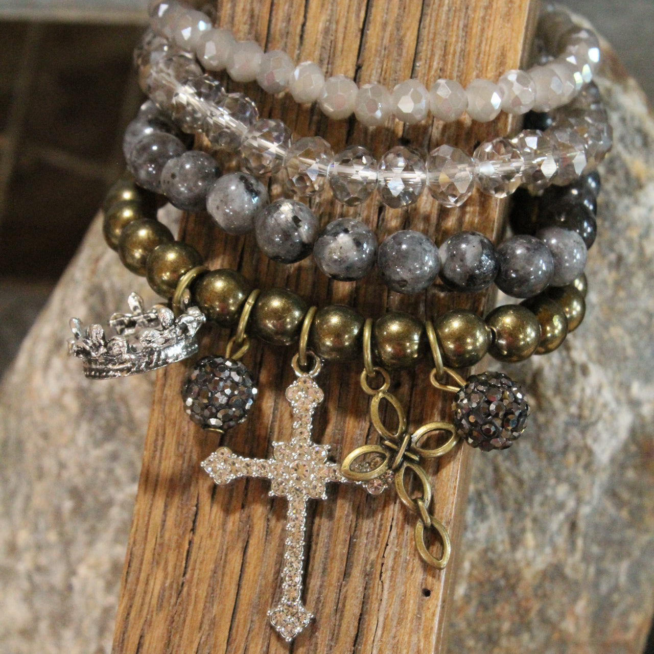 Cross My Heart Charm'd Bracelet Set