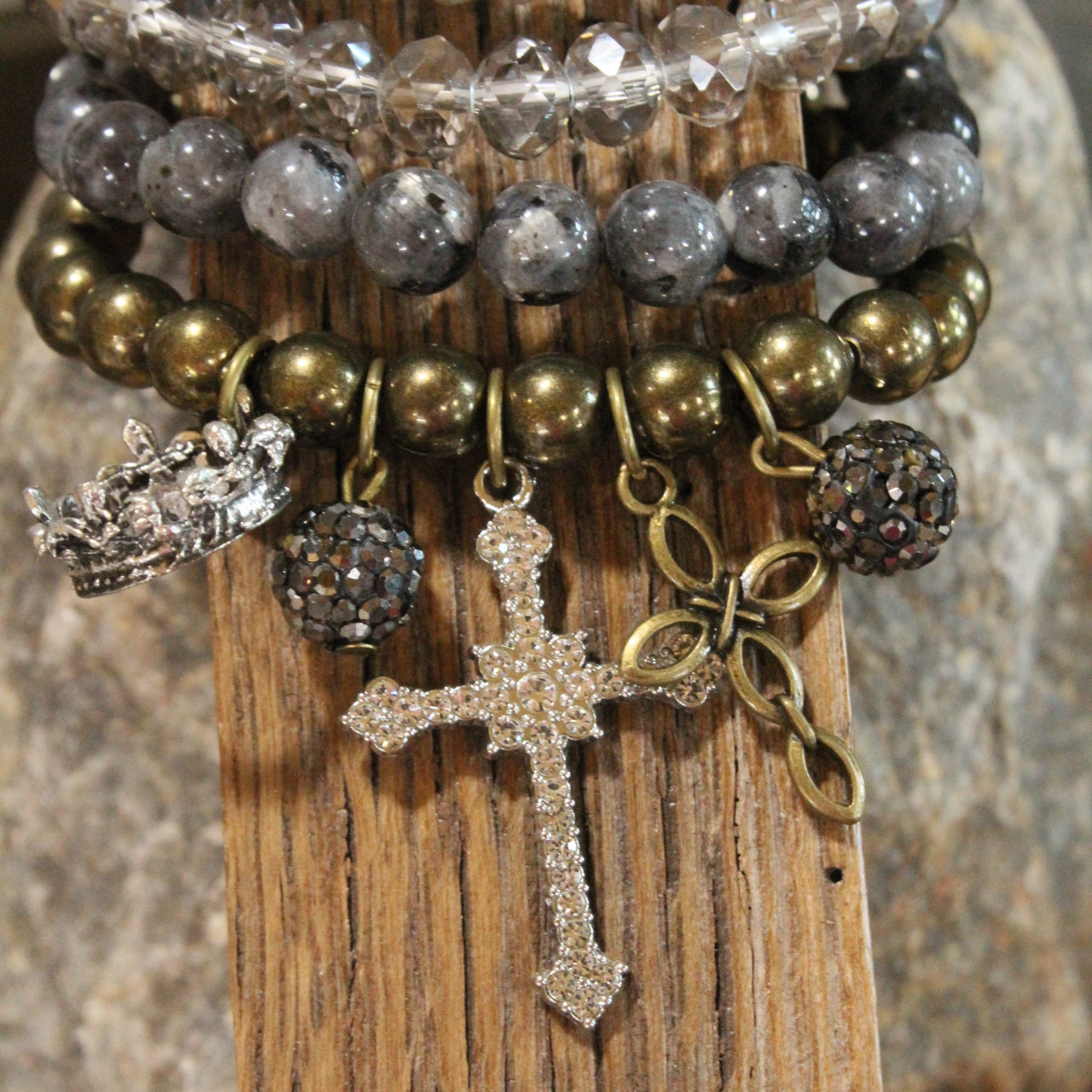 Cross My Heart Charm'd Bracelet Set