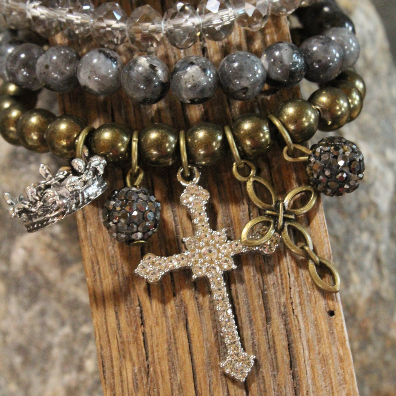 Cross My Heart Charm'd Bracelet Set